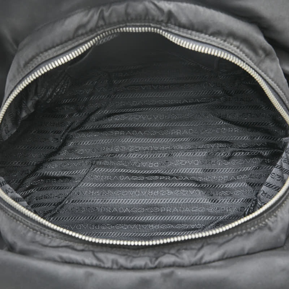 Prada bag ruffle nylon handles Bauletto black Tessuto leather - Picture 4 of 9